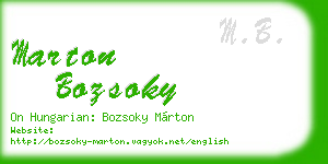 marton bozsoky business card