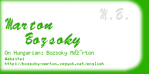 marton bozsoky business card